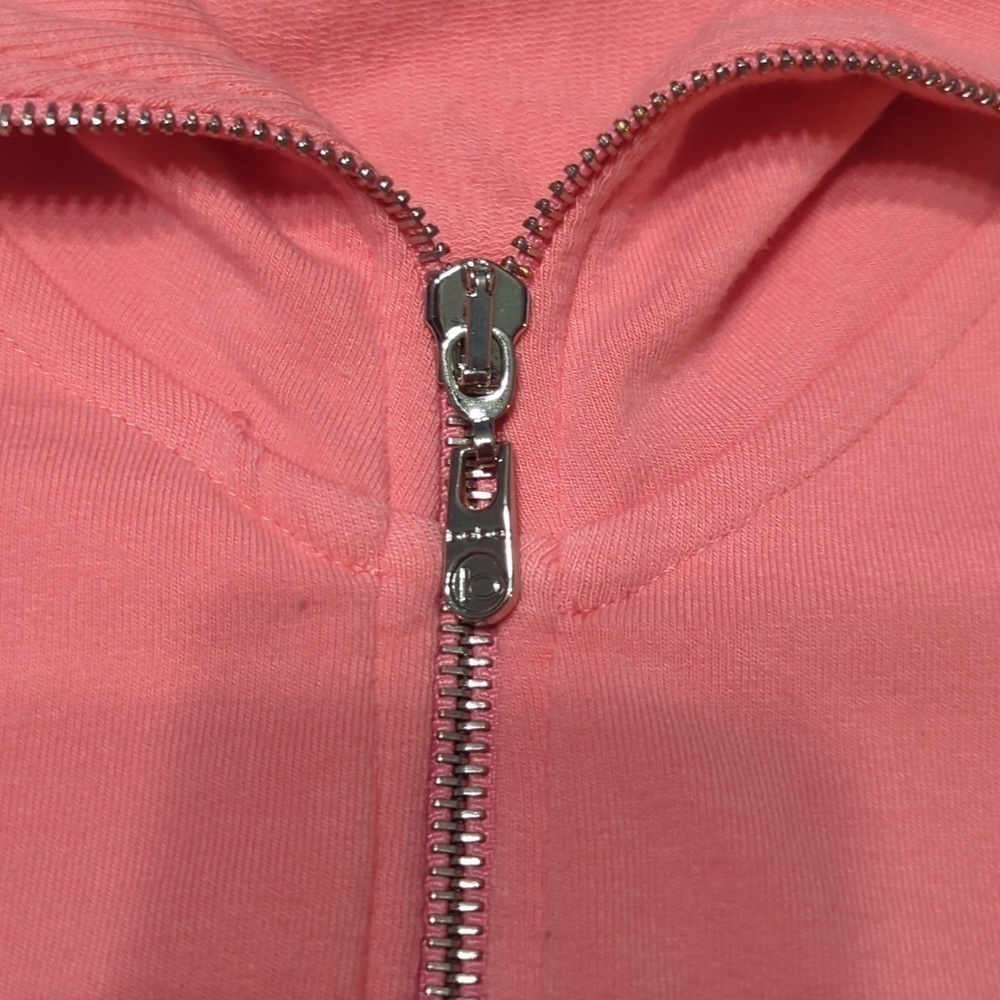 Bebe Womens Sweatshirt Vintage Y2K 90s Full Zip‎ Rhinestone Logo Pink Medium - Picture 9 of 16